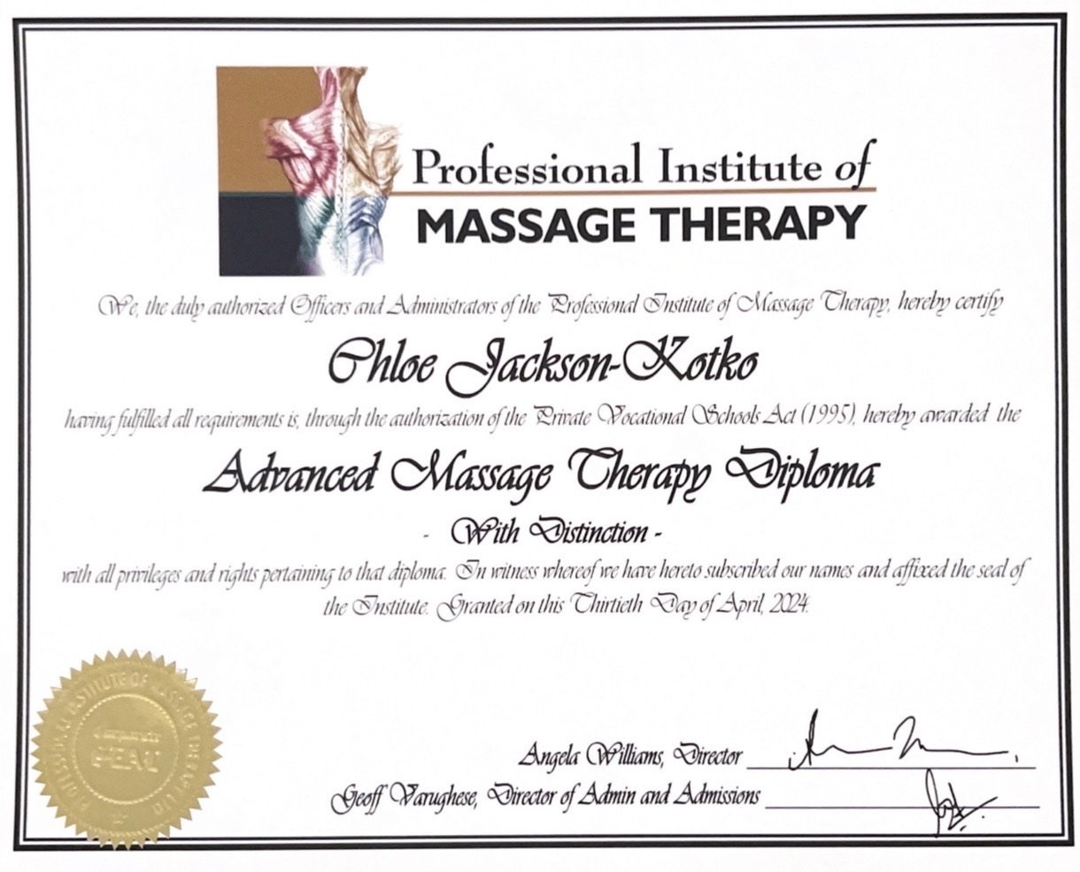 Advanced Massage Therapy Diploma